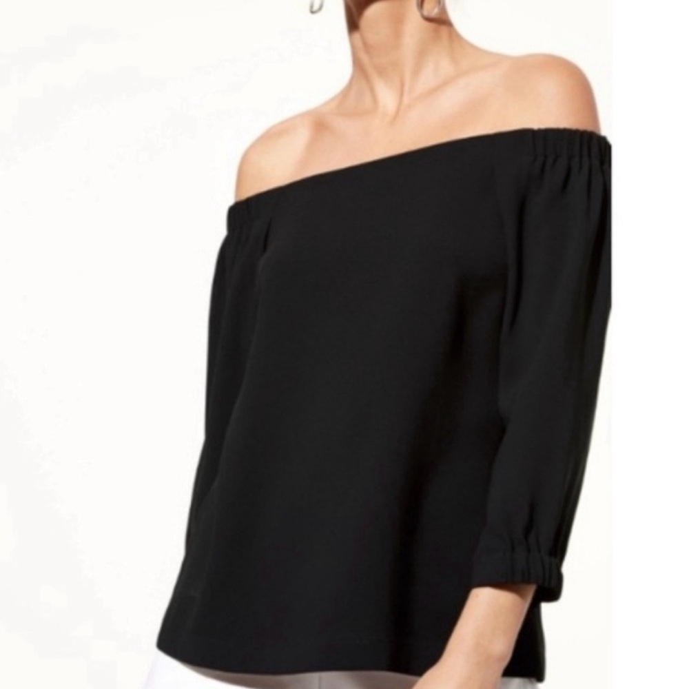 Aritzia Babaton Black Off the Shoulder Blouse - EUC